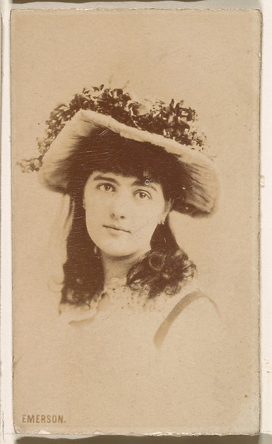 Miss Emerson, from the Actresses series (N246), Type 1, issued by Kinney Brothers to promote Sporting Extra Cigarettes