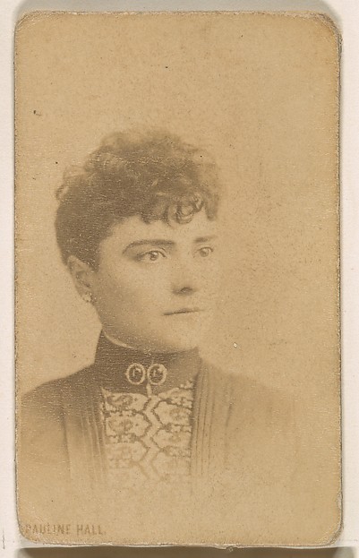 Pauline Hall, from the Actresses series (N246), Type 1, issued by Kinney Brothers to promote Sporting Extra Cigarettes