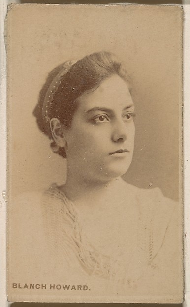 Blanch Howard, from the Actresses series (N246), Type 1, issued by Kinney Brothers to promote Sporting Extra Cigarettes
