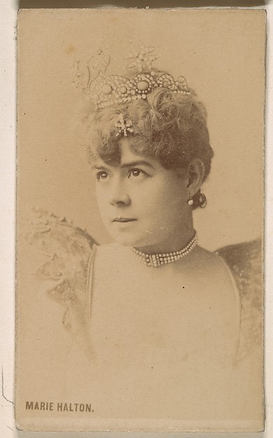 Marie Halton, from the Actresses series (N246), Type 1, issued by Kinney Brothers to promote Sporting Extra Cigarettes
