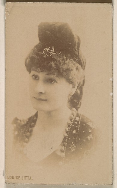 Louise Litta, from the Actresses series (N246), Type 1, issued by Kinney Brothers to promote Sporting Extra Cigarettes