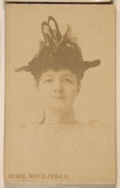 Mme. Modjeska, from the Actresses series (N246), Type 1, issued by Kinney Brothers to promote Sporting Extra Cigarettes