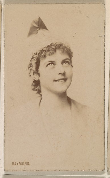 Miss Raymond, from the Actresses series (N246), Type 1, issued by Kinney Brothers to promote Sporting Extra Cigarettes