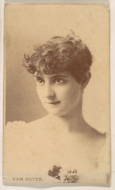 Miss Van Oster, from the Actresses series (N246), Type 1, issued by Kinney Brothers to promote Sporting Extra Cigarettes