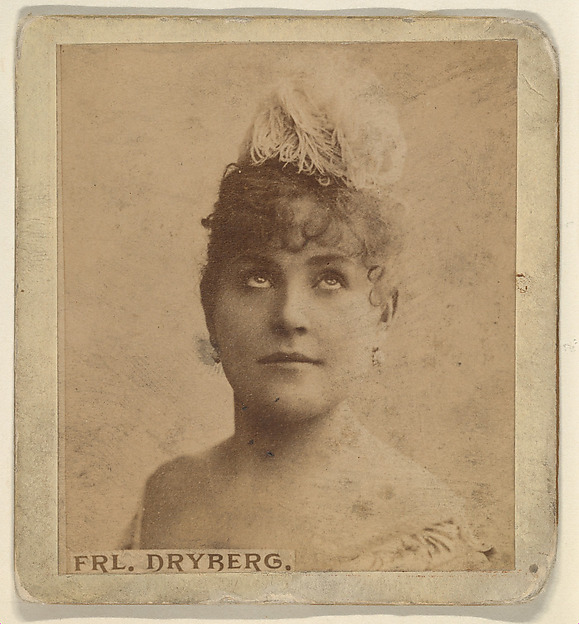 Frl. Dryberg, from the Actresses series (N246), Type 2, issued by Kinney Brothers to promote Sporting Extra Cigarettes