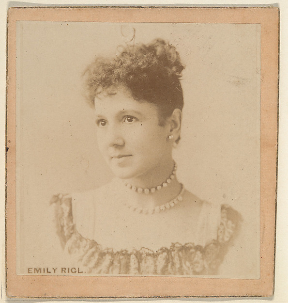Emily Rigl, from the Actresses series (N246), Type 2, issued by Kinney Brothers to promote Sporting Extra Cigarettes