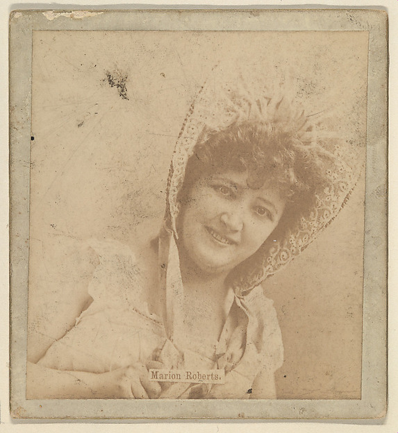 Marion Roberts, from the Actresses series (N246), Type 2, issued by Kinney Brothers to promote Sporting Extra Cigarettes