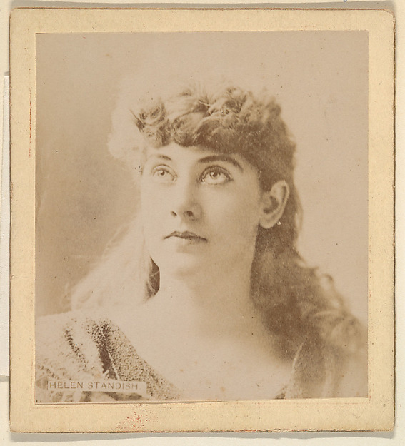 Helen Standish, from the Actresses series (N246), Type 2, issued by Kinney Brothers to promote Sporting Extra Cigarettes