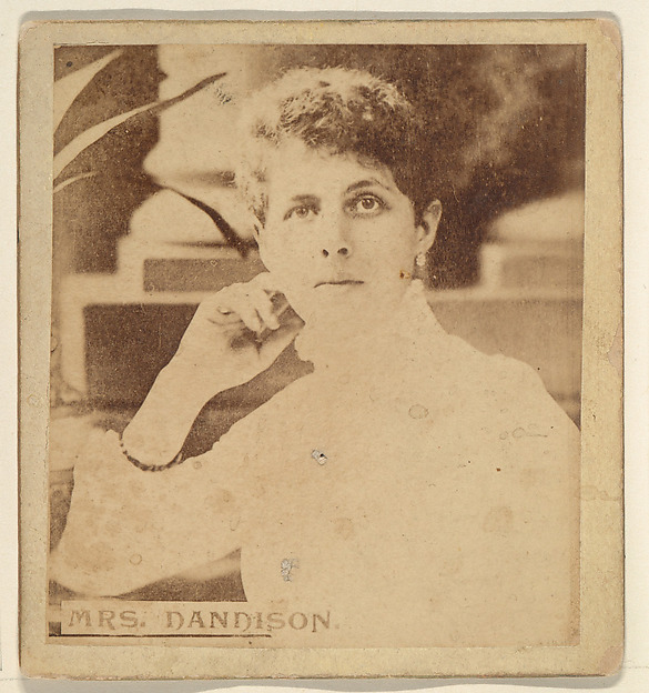 Mrs. Dandison, from the Actresses series (N246), Type 2, issued by Kinney Brothers to promote Sporting Extra Cigarettes