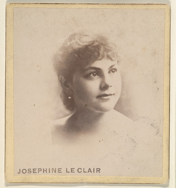 Josephine LeClair, from the Actresses series (N246), Type 2, issued by Kinney Brothers to promote Sporting Extra Cigarettes