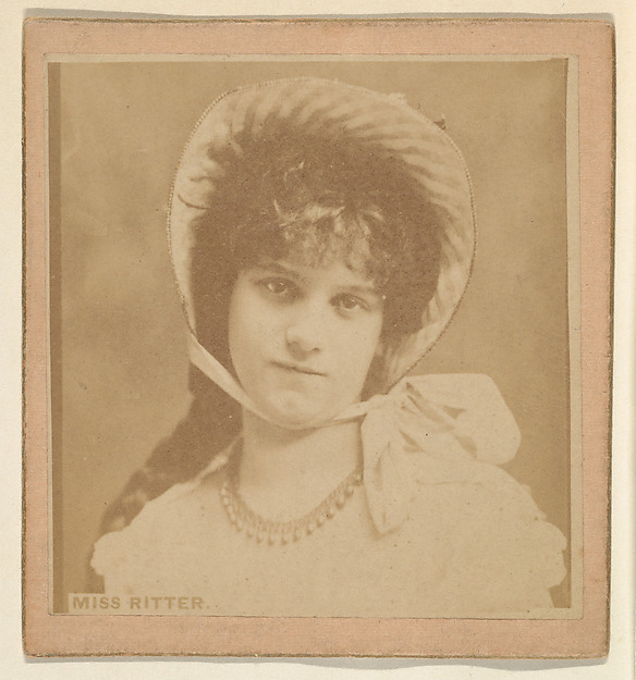 Miss Ritter, from the Actresses series (N246), Type 2, issued by Kinney Brothers to promote Sporting Extra Cigarettes