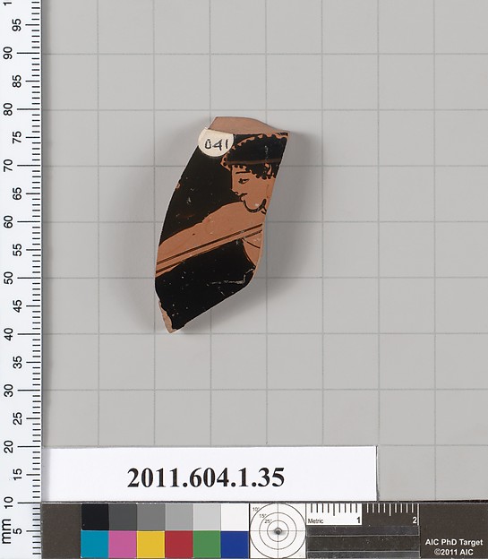 Terracotta fragment of a kylix (drinking cup)