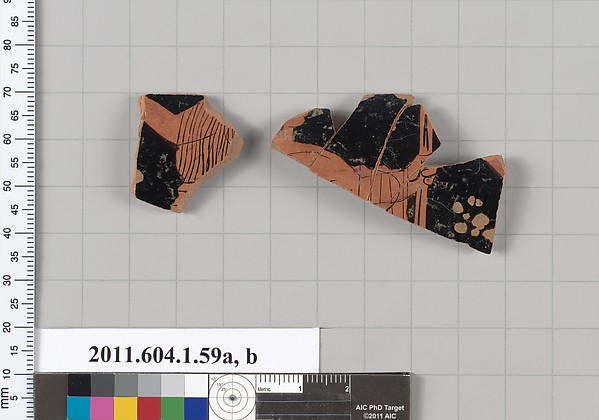 Terracotta fragment of a kylix (drinking cup)