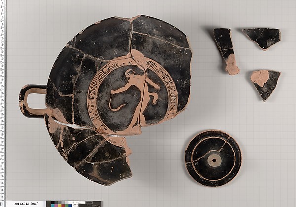 Terracotta fragments of a kylix (drinking cup)