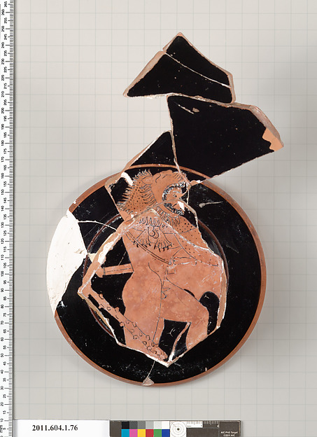 Terracotta fragments of a kylix (drinking cup)