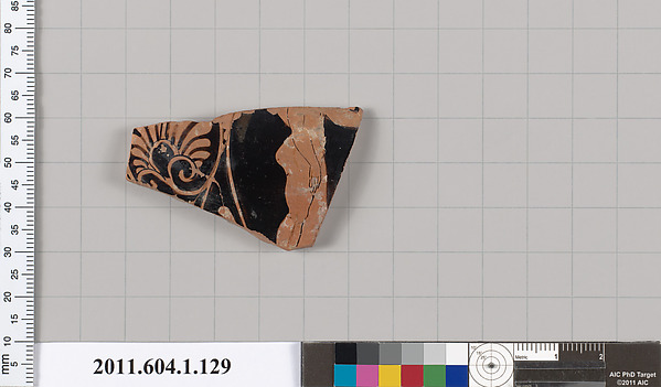 Terracotta fragment of a kylix (drinking cup)