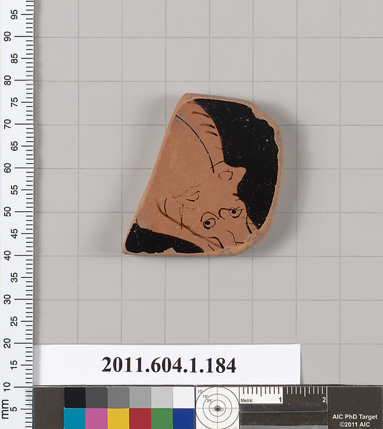 Terracotta fragment of a kylix (drinking cup)