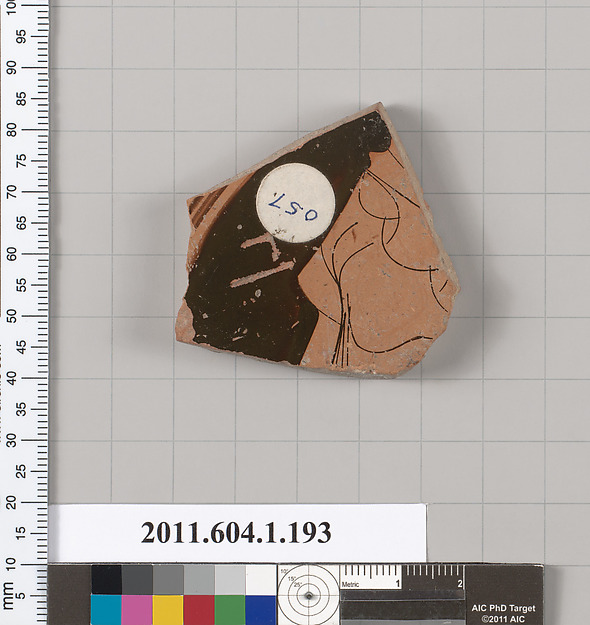 Terracotta fragment of a kylix (drinking cup)