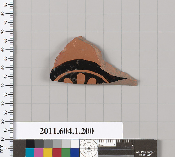 Terracotta fragment of a kylix (drinking cup)