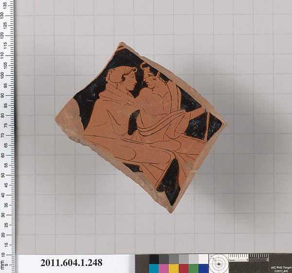Terracotta fragment of a kylix (drinking cup)