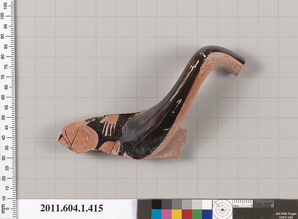 Terracotta fragment of a kylix (drinking cup)