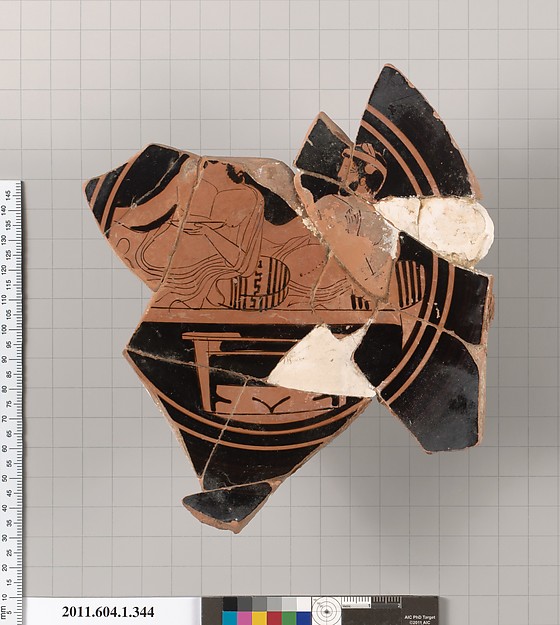Terracotta fragment of a kylix (drinking cup)