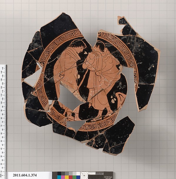 Terracotta fragments of a kylix (drinking cup)