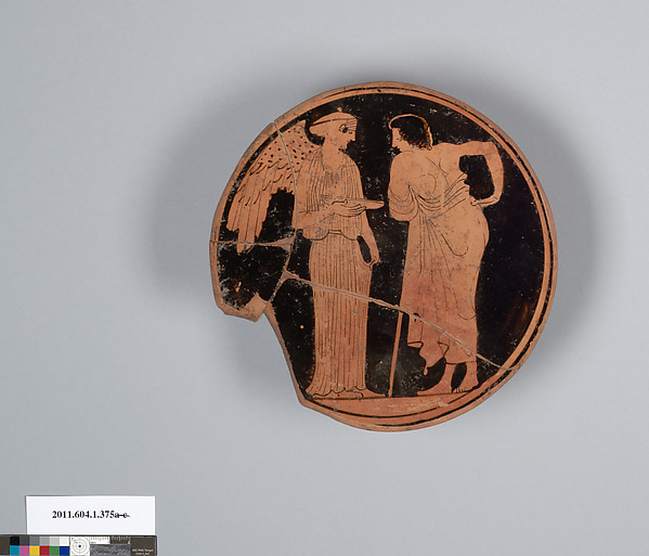 Terracotta fragments of a kylix (drinking cup)
