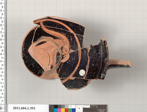 Terracotta fragments of a kylix (drinking cup)