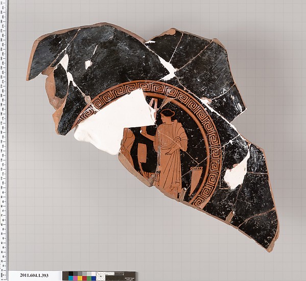Terracotta fragment of a kylix (drinking cup)