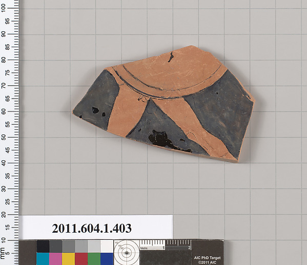 Terracotta fragment of a kylix (drinking cup)