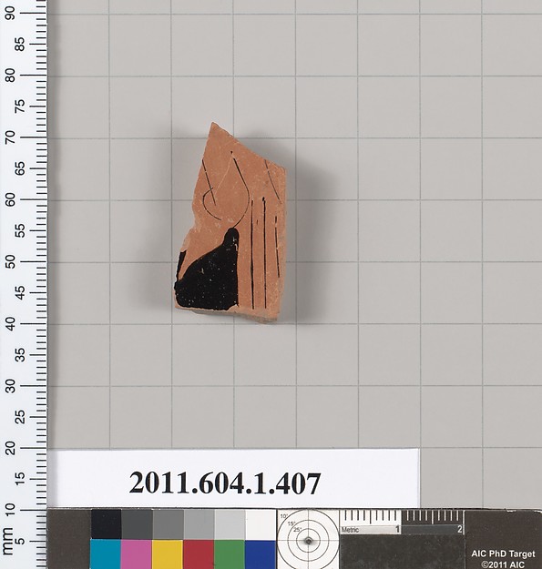 Terracotta fragment of a kylix (drinking cup)
