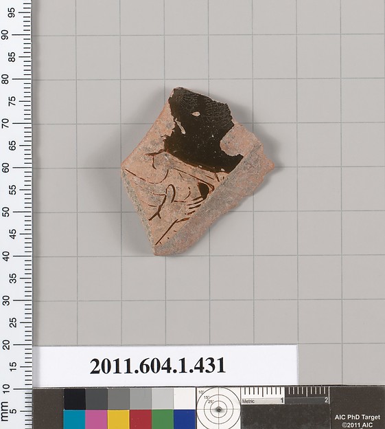 Terracotta fragment of a kylix (drinking cup)