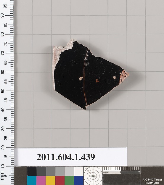 Terracotta fragment of a kylix (drinking cup) or plate