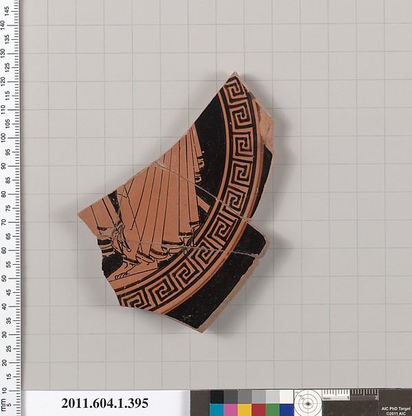 Terracotta fragment of a kylix (drinking cup)