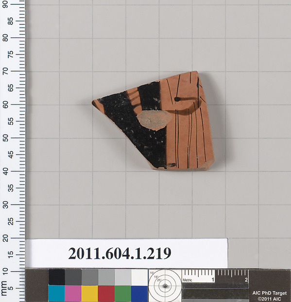 Terracotta fragment of a kylix (drinking cup)