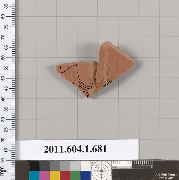 Terracotta fragment of a kylix (drinking cup)