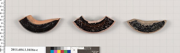 Terracotta fragments of kylikes (drinking cups)