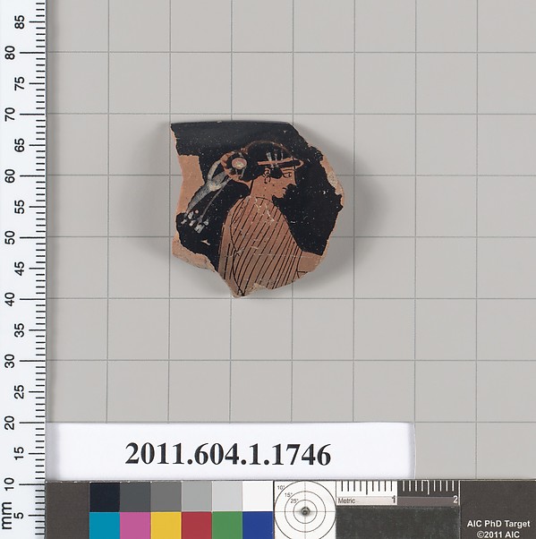 Terracotta rim fragment of a kylix (drinking cup)