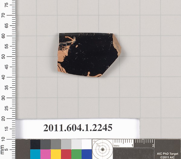 Terracotta rim fragment of a kylix (drinking cup)