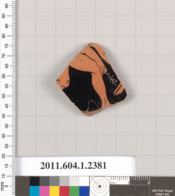 Terracotta fragment of a kylix (drinking cup)