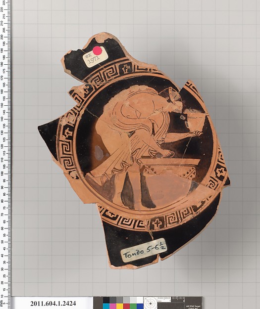 Terracotta fragment of a kylix (drinking cup)