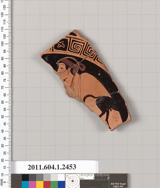 Terracotta fragment of a kylix (drinking cup)
