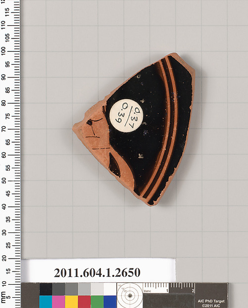 Terracotta fragment of a kylix (drinking cup)