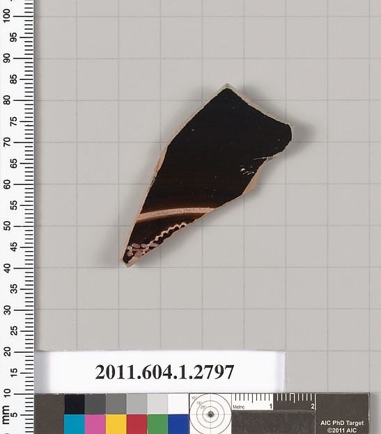 Terracotta fragment of a kylix (drinking cup)