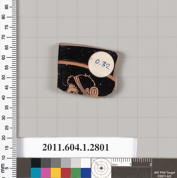Terracotta fragment of a kylix (drinking cup)