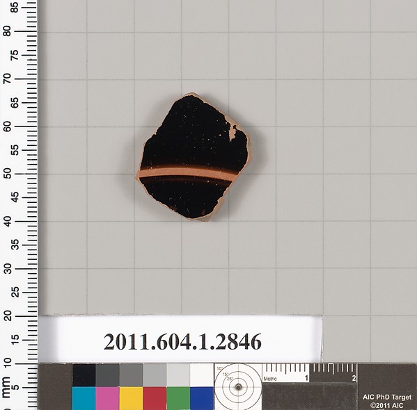 Terracotta fragment of a kylix (drinking cup)