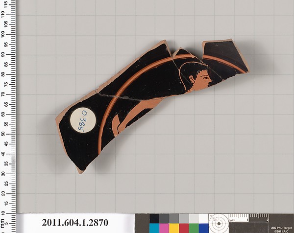 Terracotta fragment of a kylix (drinking cup)