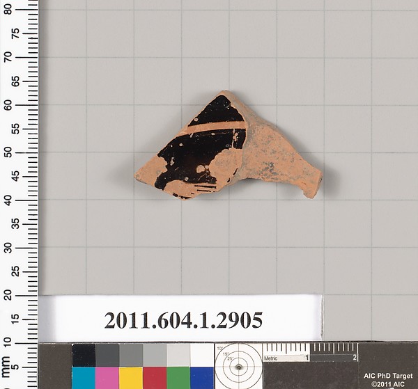 Terracotta fragment of a kylix (drinking cup)