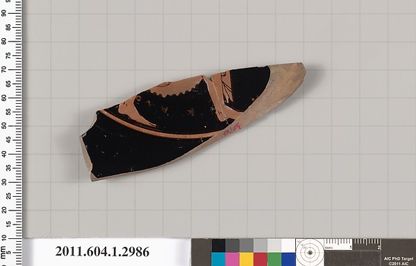 Terracotta fragment of a kylix (drinking cup)
